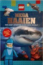 Lego boek - informatief - Mega Haaien - een lego avontuur in de echte wereld - zee - waterwereld - feiten en lego-ideeen