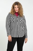 Paprika Dames Overhemd met pied-de-pouleprint - Jas - Maat 46