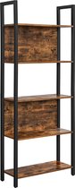 Kast - Boekenkast - Kastje - Kasten - 62 x 24 x 165 - Bruin