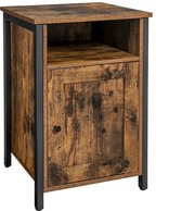 Tafel - Bijzettafel - Tafeltje - Bijzettafels - 40 x 40 x 60 - Bruin