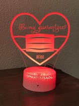 LED LAMP | BE MY QUARANTINE | 7 KLEUREN | AFSTANDSBEDIENING | 18CM