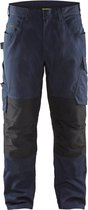 Blaklader Service werkbroek met stretch zonder spijkerzakken 1495-1330 - Donker marineblauw/Zwart - D88