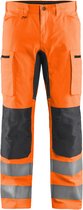 Blaklader High Vis broek met stretch 1585-1811 - High Vis Oranje/Medium Grijs - C150