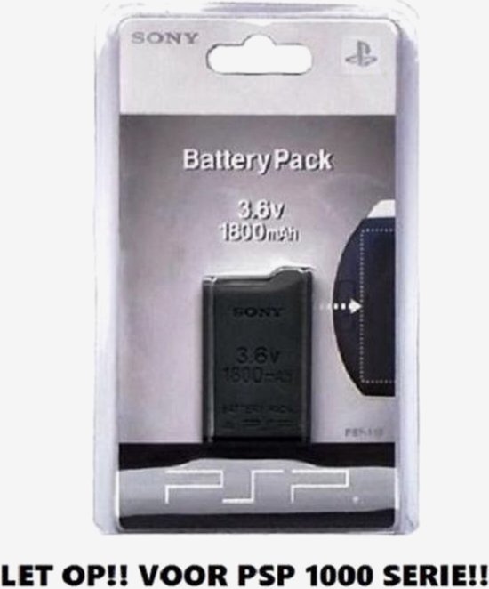 redden Direct grijnzend PSP batterij 1800 mAh 3.6 V. voor PSP1000 serie (bolle achterkant!!) |  bol.com