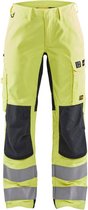 Blaklader Multinorm dames werkbroek Inherent met stretch 7191-1512 - High Vis Geel/Marineblauw - C48