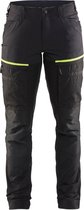 Blaklader Servicewerkbroek met stretch voor dames 7166-1845 - Zwart/High Vis Geel - C48