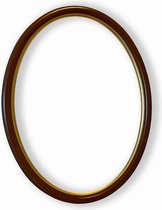 Ovale houten lijst XL |  Afwerking met goud | Hoge kwaliteit hout en afwerking | 3 formaten | Ovale lijst | Schilderij frame ovaal