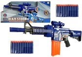 Nerf sniper - 72x30x6,5 cm - 20 nerf pijltjes - blauw