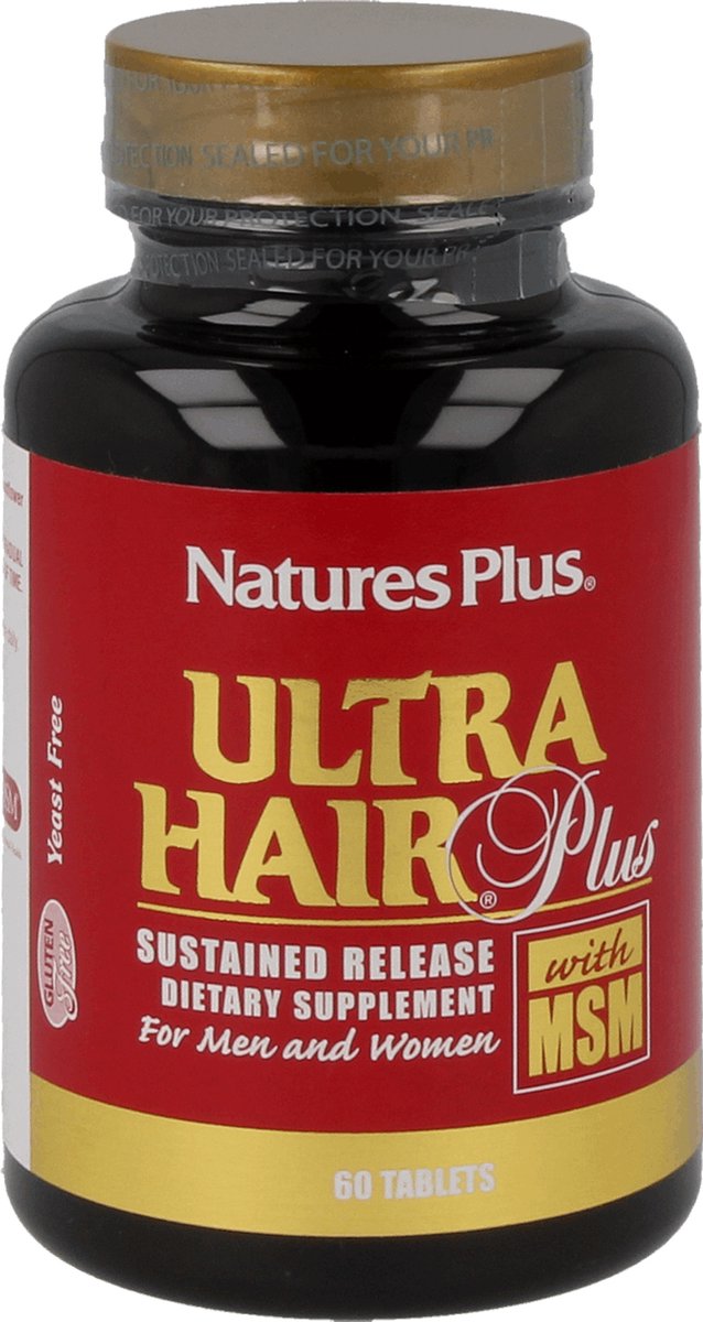 Ultra Hair Plus Sustained Release, Haar vitaminen, 60 tabletten, Nature's Plus