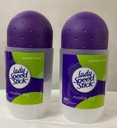Lady Speed Stick Invisible Dry Roll-On  , Antiperspirant Deodorant, Powder Fresh,  2x50g