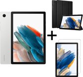 Samsung Galaxy Tab A8 (2021) - 64GB - Wifi - 10.5 inch - Silver + Tri-fold smart hoes + Screenprotector tempered glass