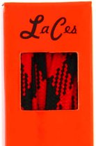 Voordelige kwaliteit platte bergschoen veters van LaCes de Belgique - Zwart / Rood, 180cm