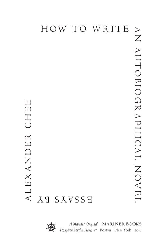 How To Write An Autobiographical Novel - cover