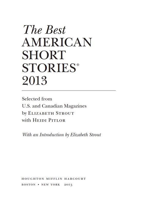 Omslag van The Best American Short Stories 2013