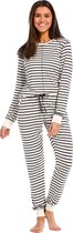 Rebelle pyjama dames - beige-zwart gestreept - 21212-412-2/136 - maat 36