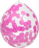 Confetti Ballonnen Roze 30 cm 4 stuks