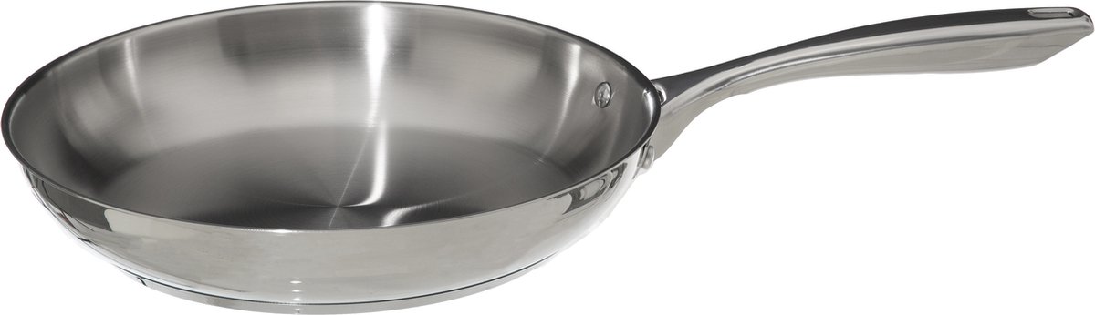 PFAS Vrij Dubbelwandige RVS Koekenpan 28 cm doorsnede - ook inductie