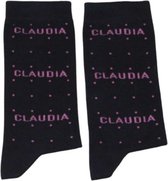 Naamsokken - Claudia - Naam verweven in sok - Maat 36-41