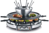 Bol.com Gourmette set | Raclette Fondue Combinatie | Roestvrijstaal | 8 Personen | 1900 Watt aanbieding