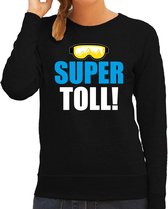 Apres ski trui Supertoll zwart  dames - Wintersport sweater - Foute apres ski outfit/ kleding/ verkleedkleding S