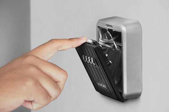 Virone mini sleutelkluis met combinatieslot – zwart