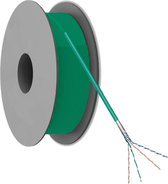 Netwerkkabel - Cat 5e - F/UTP - Flexibele kern - CCA - 5.3mm - 100 meter - PVC - Op rol - Groen - Allteq