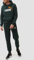 Puma Essentials+ 2 Colour Logo Joggingbroek Wit Heren - Maat L