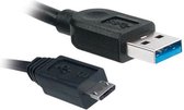 APM USB 2.0 Kabel USB-A / Micro USB - Male / Male - Zwart - 1m