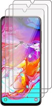 Screenprotector geschikt voor Samsung A70 - Beschermglas Screen Protector Glas - 3 stuks