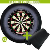 Mission Samurai 2 + Rubberen Dartmat 90*250 + Dartbordverlichting Basic XL (Zwart)