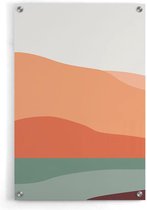 Walljar - Orange Hills I - Muurdecoratie - Plexiglas schilderij
