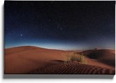 Walljar - Desert Nighttime - Muurdecoratie - Canvas schilderij