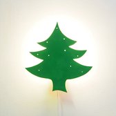 Arnhout - Kerstlampje - kerstboom - vrolijk - groen - met gaatjes