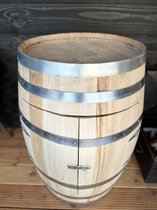 Wijnrek 110 liter kastanje houten wijnvat met deurtjes - Wijnvat - Wijnopslag - Wijnton - Wijnmeubel - Drank kast