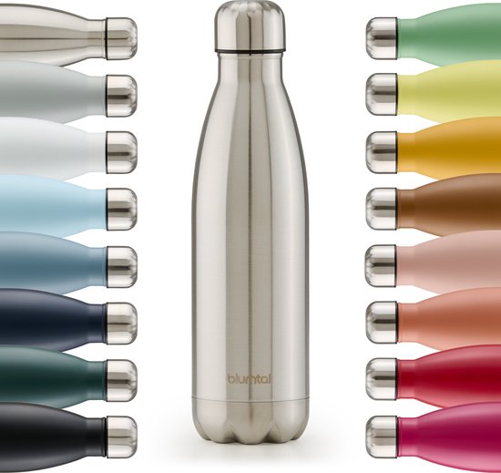 Blumtal Thermosfles - Met dubbele wand - Thermosbeker Koffie, Thee en Koele dranken - Travel Mug - 1000ml - Roestvrijstaal