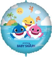 Procos Folieballon Baby Shark Junior 45 Cm Lichtblauw