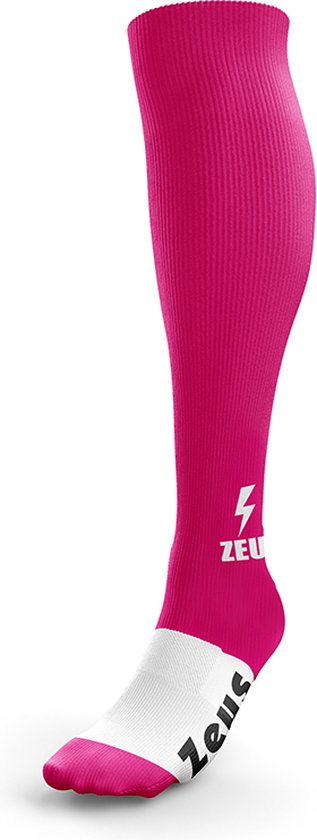 Voetbalsokken/Sportsokken Zeus Calza Energy, kleur Fuxia/Fluo Roze, maat 28-33