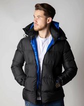 Heren winter jas zwart - puffer met capuchon - maat XL