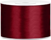 3 rollen  Satijn Lint Bordeaux Rood - 38mmx25m - 38mmx25m satijn -lint - bordeaux - rood