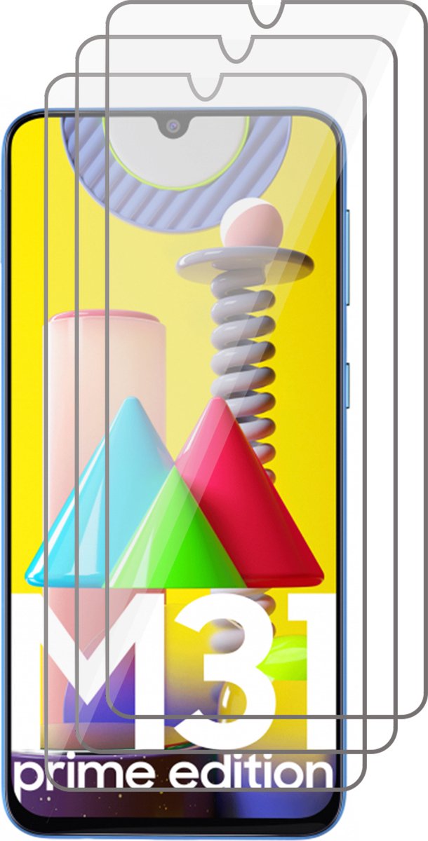 Screenprotector geschikt voor Samsung M31 - Beschermglas Screen Protector Glas - 3 stuks