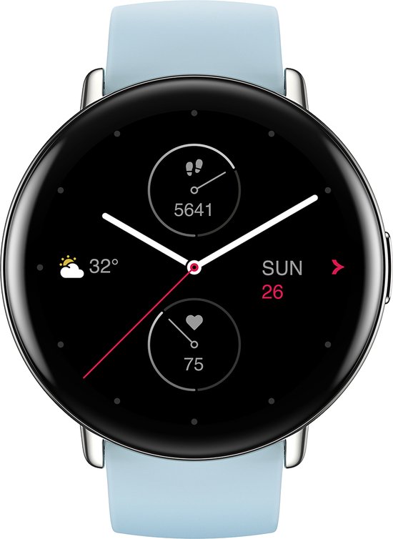 Amazfit Zepp E Smartwatch - Slim Horloge - Waterdicht - Rond - Stainless  Steel - Ice blue | bol.com
