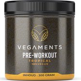 Vegaments Pre-Workout Tropical 300 gram. 100% vegan & natuurlijke ingrediënten.