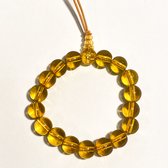 Kralen elastische armband geel