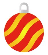 Kerstbal raamsticker herbruikbaar - Kerst - Kerstballen - 48 bij 48 cm - Christmas - Raamsticker - Raamsticker groot