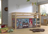 Polyester speelgordijn met ruimtethema voor kinderbed