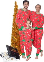 Happy Pyjama's Kerstpyjama - Kinderpyjama jongens én meisjes - Maat 146/ 152 - Premium katoen