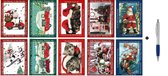 100 Luxe Kerst- en Nieuwjaarskaarten met Pen - 9,5x14cm - 10 x 5 dubbele kaarten met enveloppen - serie Internationaal