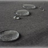 JEMIDI tafelkleed buiten 160 x 400 cm - Tafellaken afwasbaar - Tafelzeil buiten of binnen met linnenlook - Vuil- en waterafstotend - Antraciet