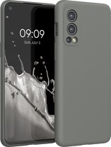 kwmobile telefoonhoesje voor OnePlus Nord 2 5G - Hoesje met siliconen coating - Smartphone case in steengrijs