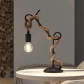 Lucande - Tafellamp - 1licht - ijzer, touw - H: 50.2 cm - E27 - , lichtbruin